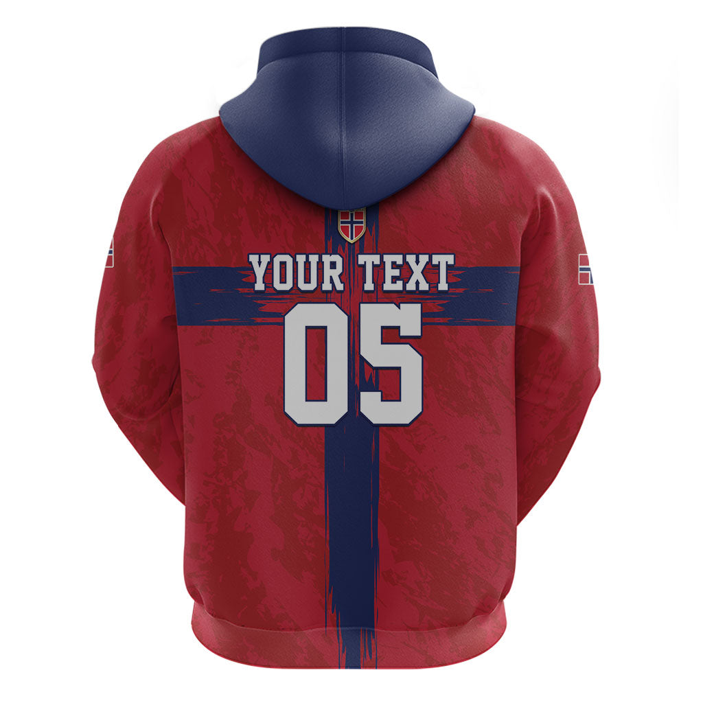 Custom Norge Football 2026 Zip Hoodie Row For Glory
