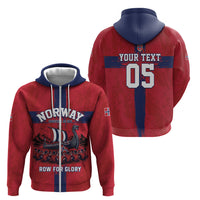 Custom Norge Football 2026 Zip Hoodie Row For Glory