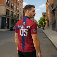 Custom Norge Football 2026 Zipper Polo Shirt Row For Glory