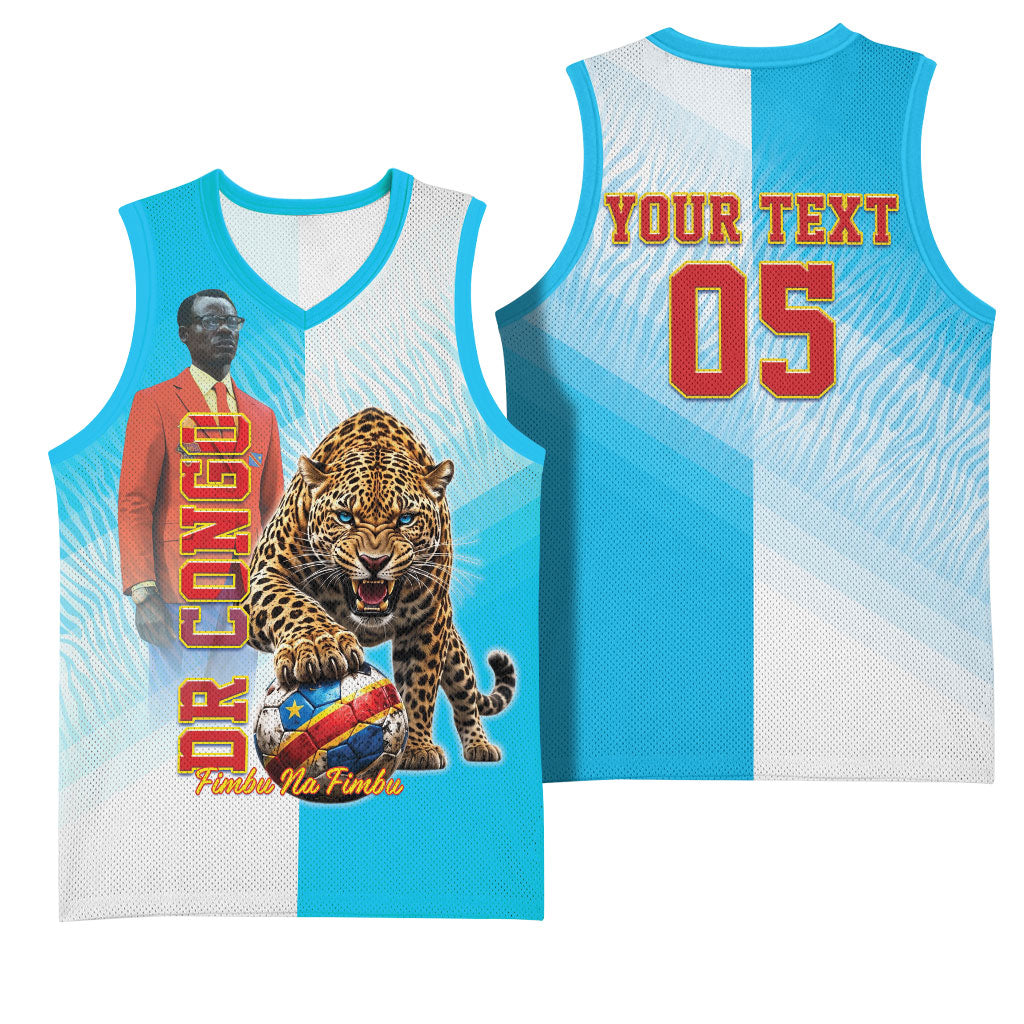 Custom DR Congo Football 2026 Basketball Jersey Fimbu Na Fimbu