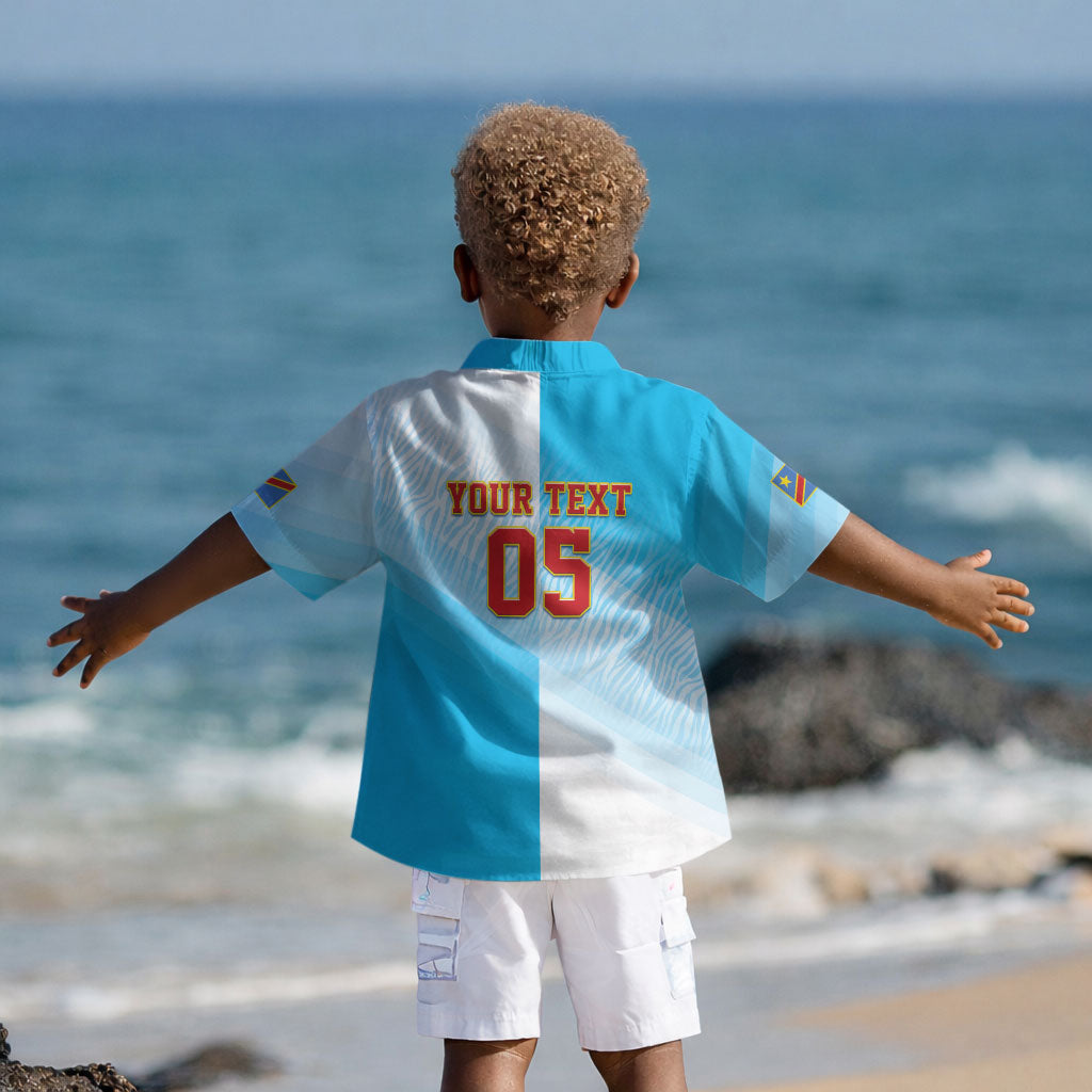 Custom DR Congo Football 2026 Kid Hawaiian Shirt Fimbu Na Fimbu LT05