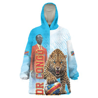 Custom DR Congo Football 2026 Kid Wearable Blanket Hoodie Fimbu Na Fimbu