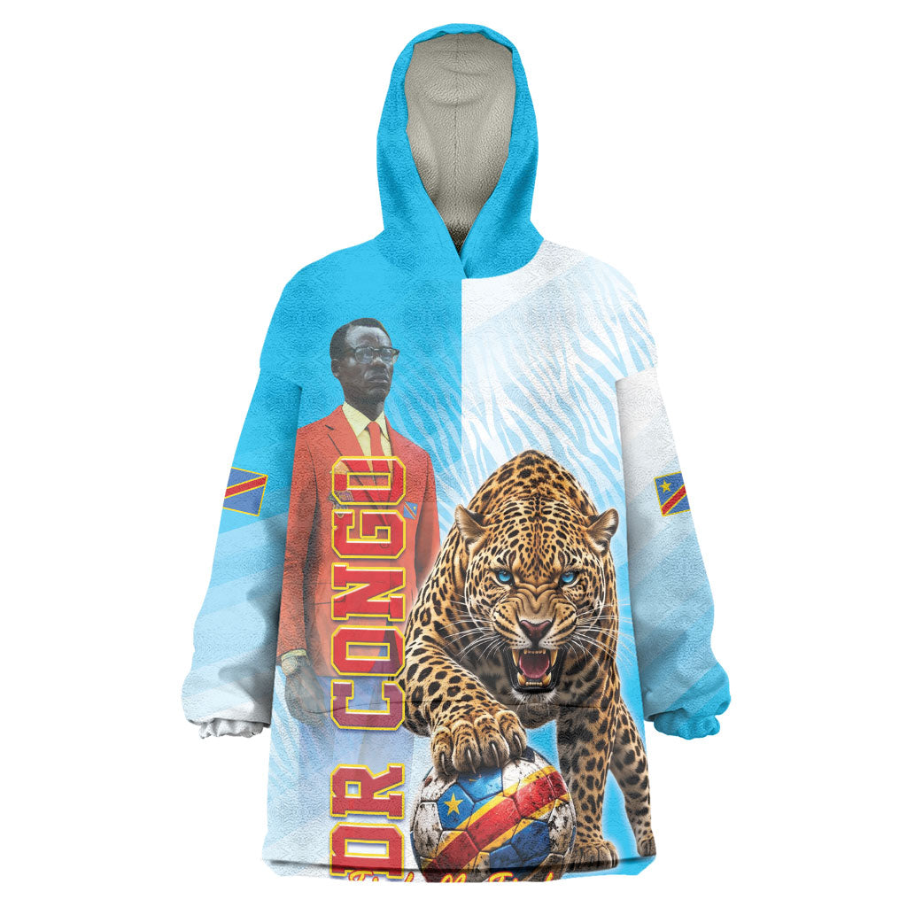 Custom DR Congo Football 2026 Wearable Blanket Hoodie Fimbu Na Fimbu