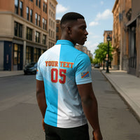 Custom DR Congo Football 2026 Zipper Polo Shirt Fimbu Na Fimbu
