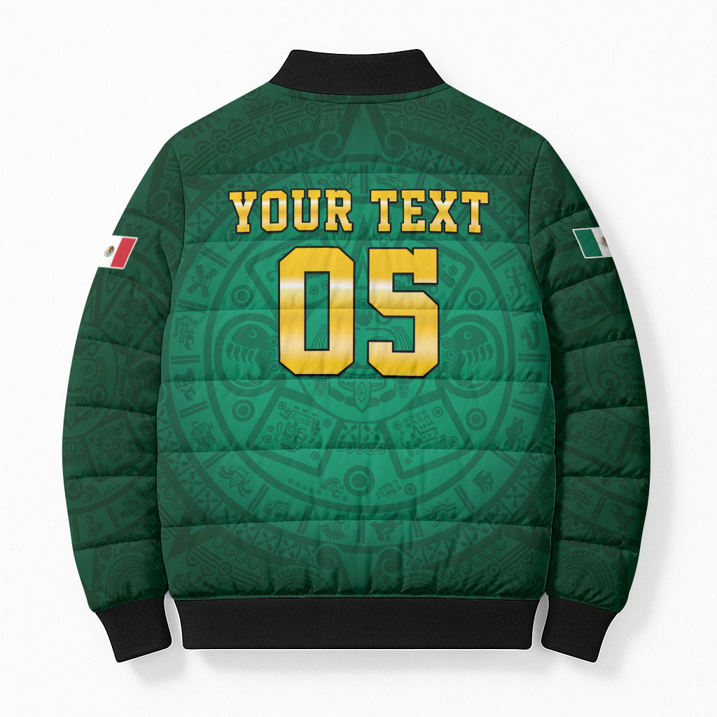 Custom Mexican Soccer 2026 Bomber Puffer Jacket Viva Mexico
