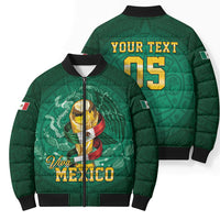 Custom Mexican Soccer 2026 Bomber Puffer Jacket Viva Mexico