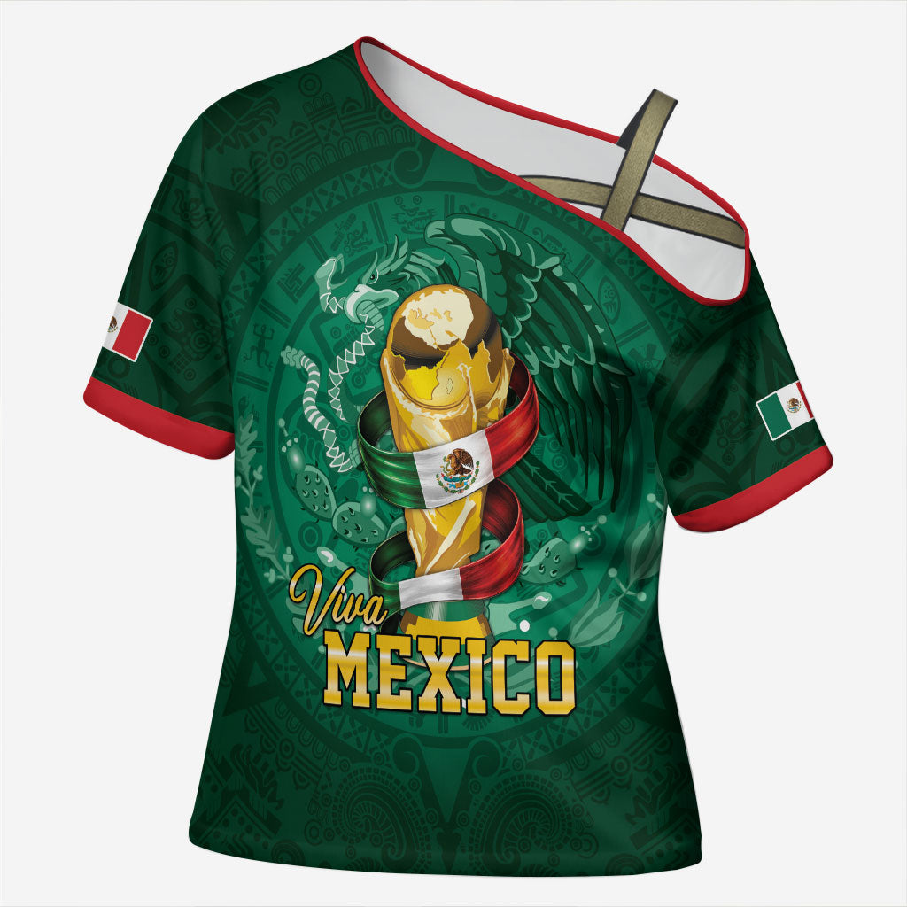 Custom Mexican Soccer 2026 Cross Shoulder Shirt Viva Mexico