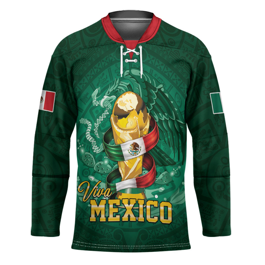 Custom Mexican Soccer 2026 Hockey Jersey Viva Mexico