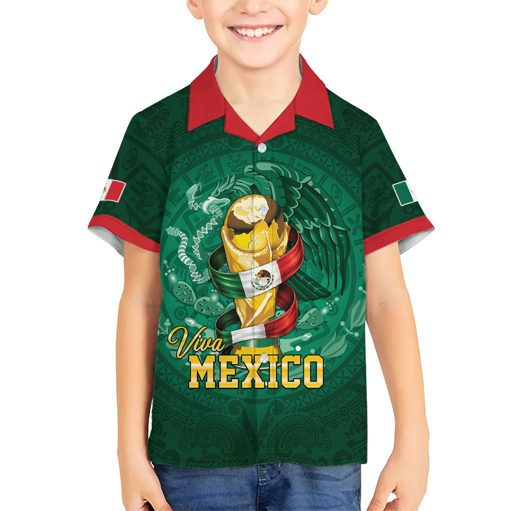 Custom Mexican Soccer 2026 Kid Hawaiian Shirt Viva Mexico