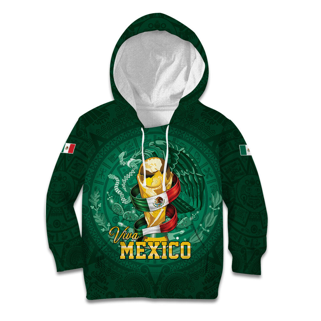 Custom Mexican Soccer 2026 Kid Hoodie Viva Mexico
