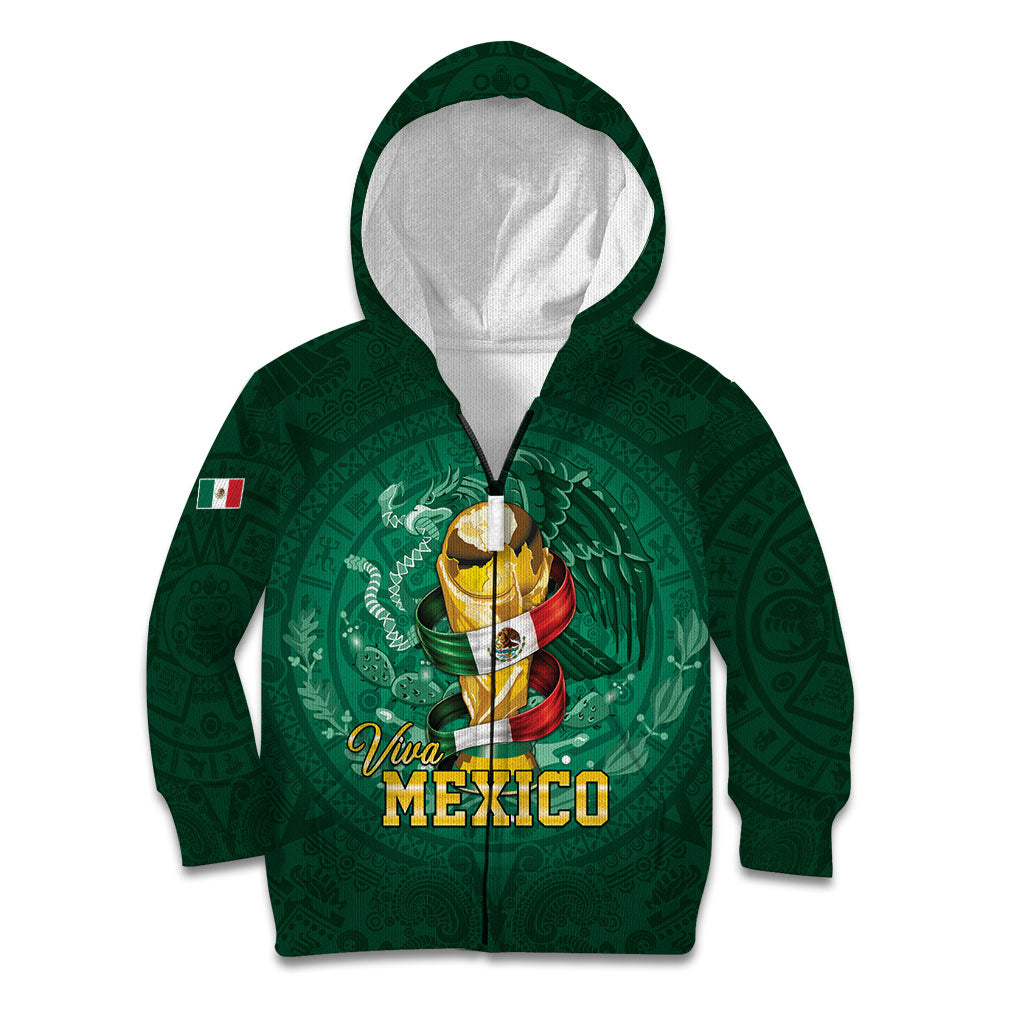Custom Mexican Soccer 2026 Kid Hoodie Viva Mexico