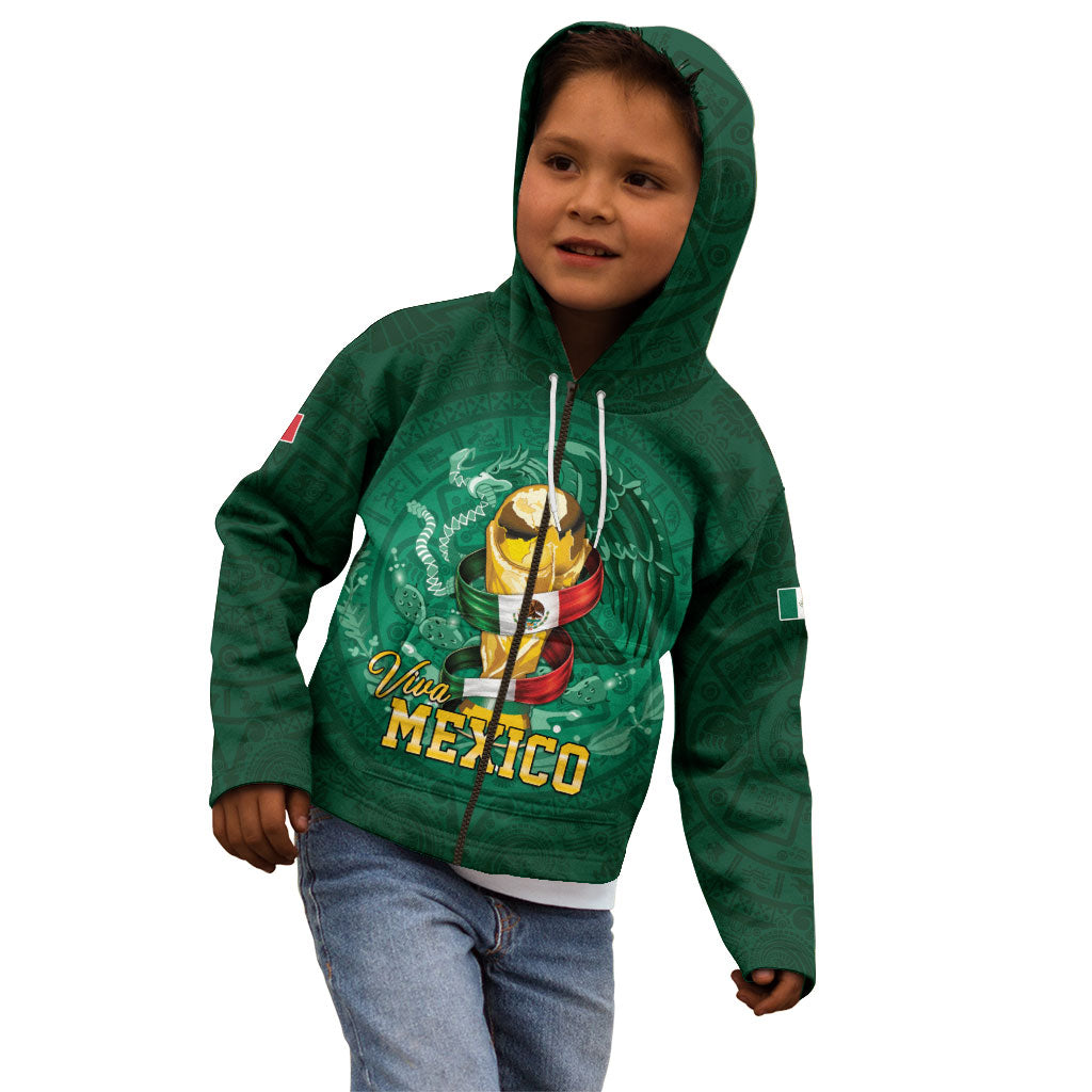 Custom Mexican Soccer 2026 Kid Hoodie Viva Mexico