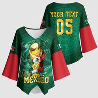 Custom Mexican Soccer 2026 Kimono Sleeve Blouse Viva Mexico