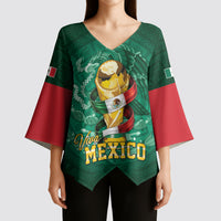 Custom Mexican Soccer 2026 Kimono Sleeve Blouse Viva Mexico