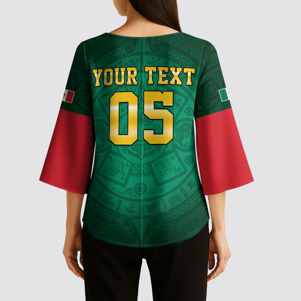 Custom Mexican Soccer 2026 Kimono Sleeve Blouse Viva Mexico