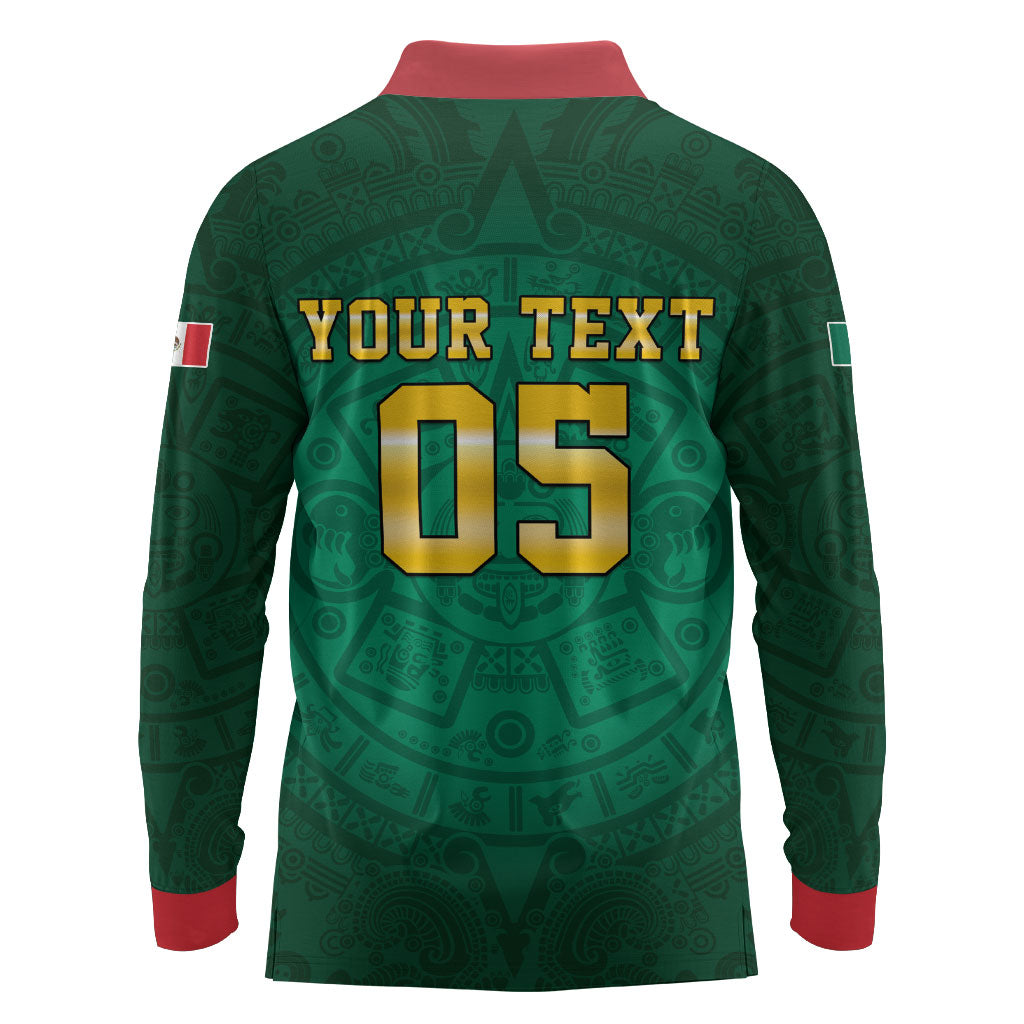 Custom Mexican Soccer 2026 Long Sleeve Polo Shirt Viva Mexico