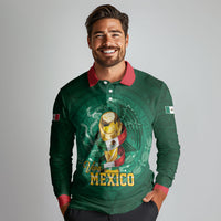 Custom Mexican Soccer 2026 Long Sleeve Polo Shirt Viva Mexico