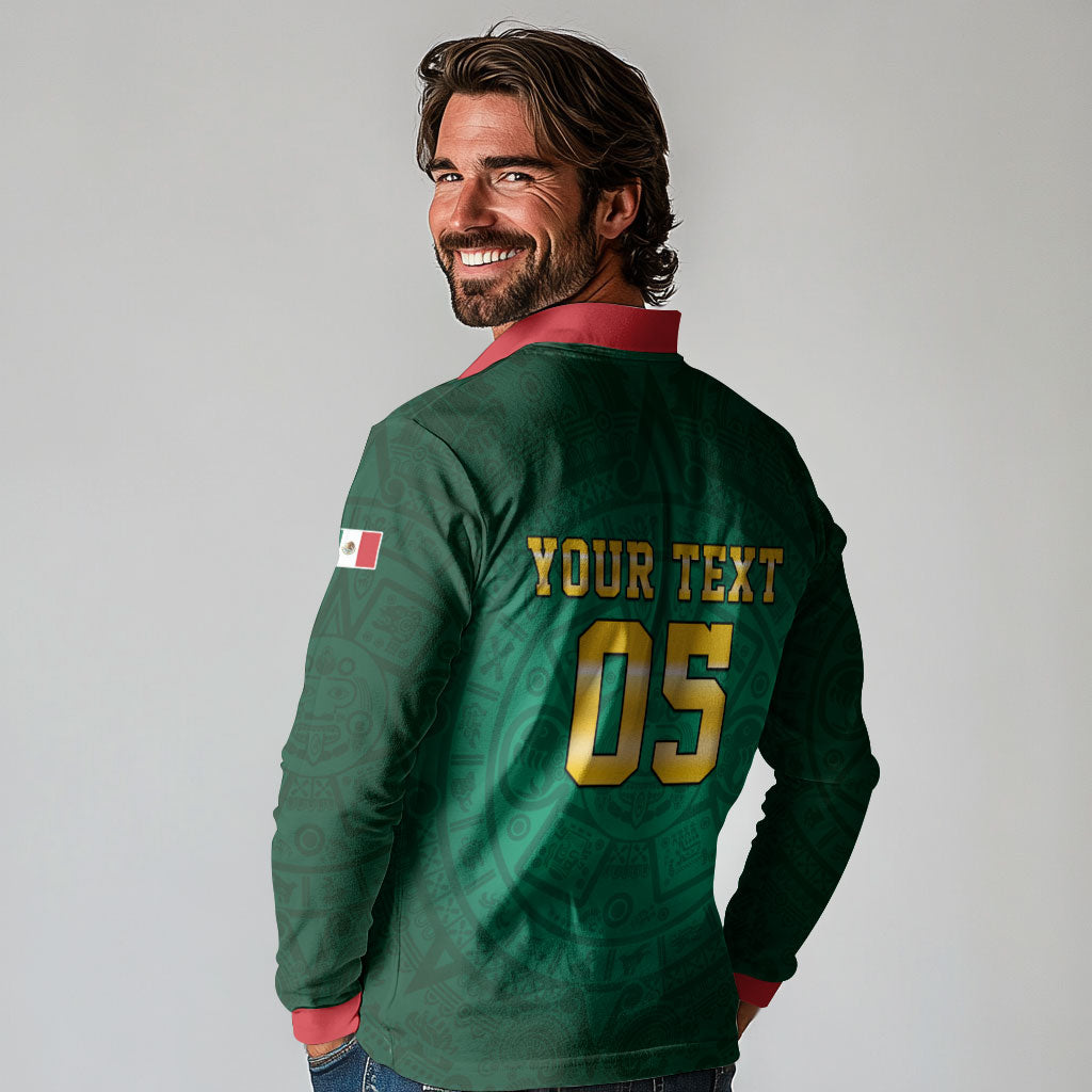 Custom Mexican Soccer 2026 Long Sleeve Polo Shirt Viva Mexico