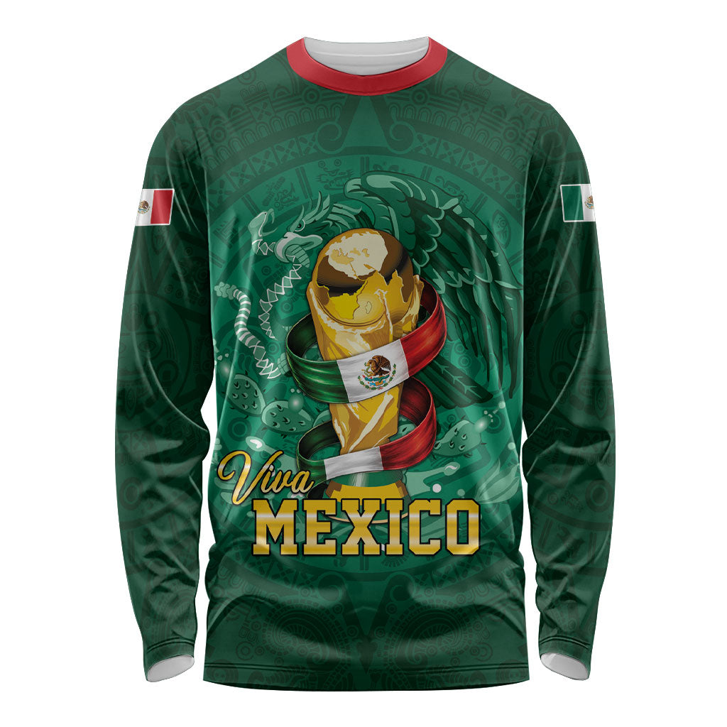 Custom Mexican Soccer 2026 Long Sleeve Shirt Viva Mexico