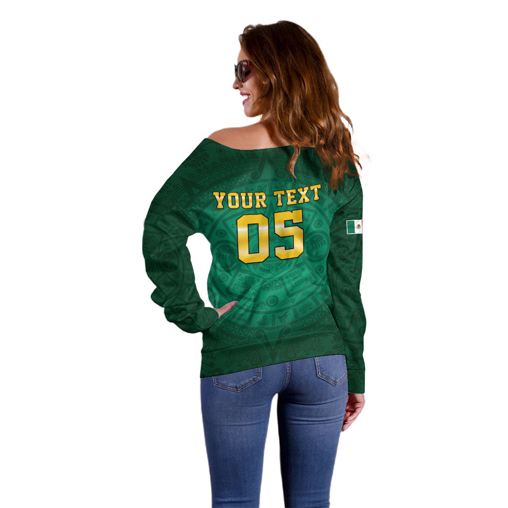 Custom Mexican Soccer 2026 Off Shoulder Sweater Viva Mexico