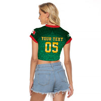 Custom Mexican Soccer 2026 Raglan Cropped T Shirt Viva Mexico