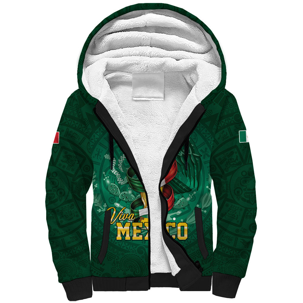 Custom Mexican Soccer 2026 Sherpa Hoodie Viva Mexico