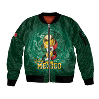 Custom Mexican Soccer 2026 Sleeve Zip Bomber Jacket Viva Mexico