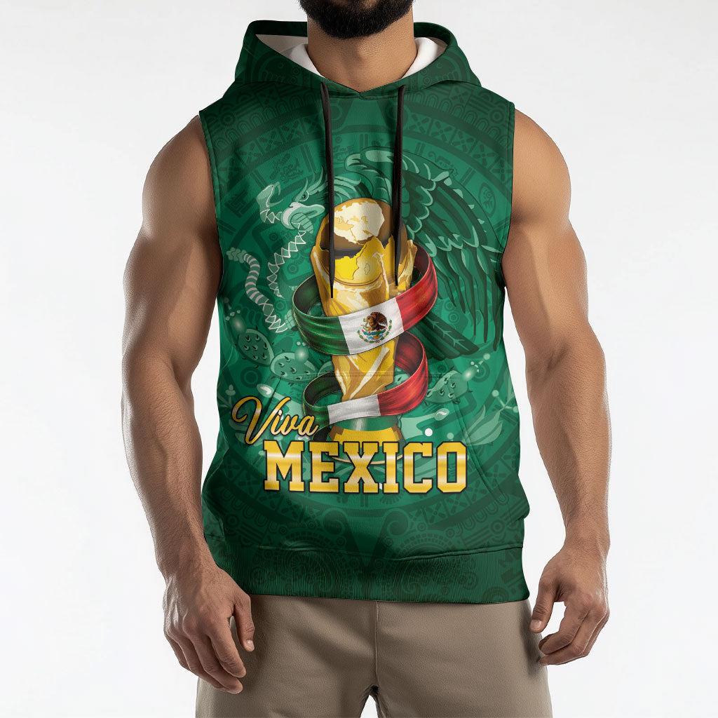 Custom Mexican Soccer 2026 Sleeveless Hoodie Viva Mexico
