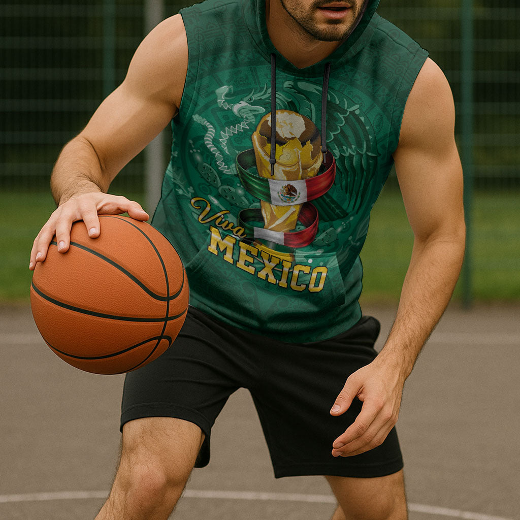Custom Mexican Soccer 2026 Sleeveless Hoodie Viva Mexico