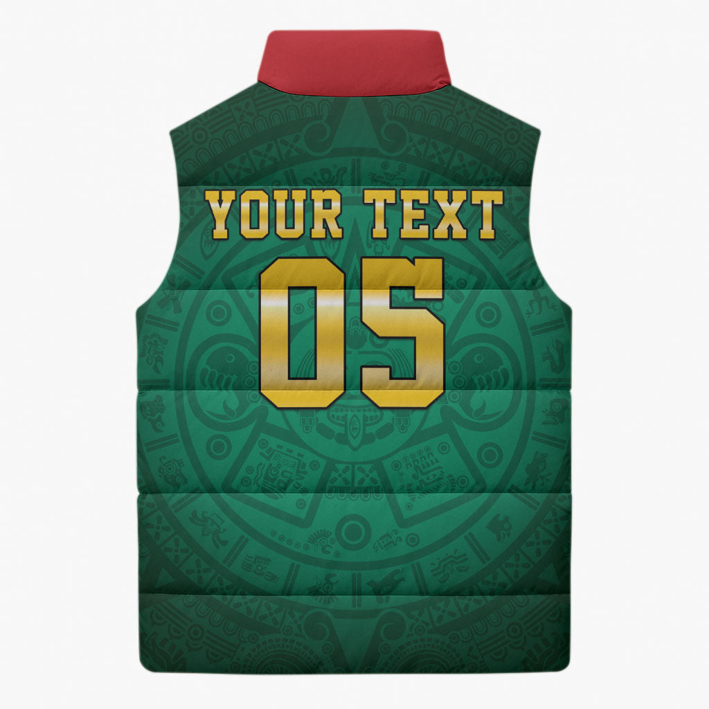 Custom Mexican Soccer 2026 Sleeveless Puffer Jacket Viva Mexico