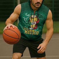 Custom Mexican Soccer 2026 Sleeveless Zip Hoodie Viva Mexico