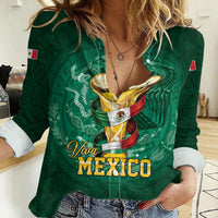 Custom Mexican Soccer 2026 Women Casual Shirt Viva Mexico