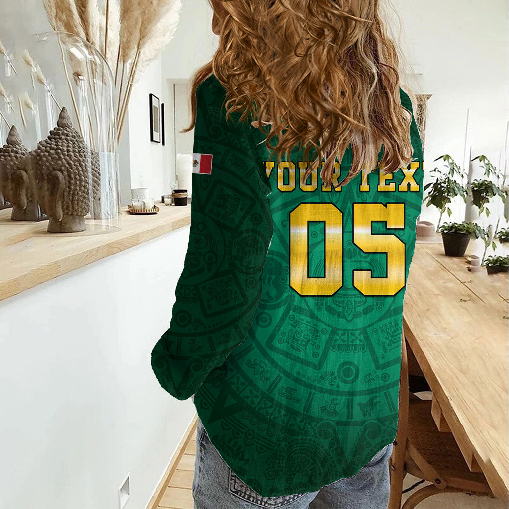 Custom Mexican Soccer 2026 Women Casual Shirt Viva Mexico