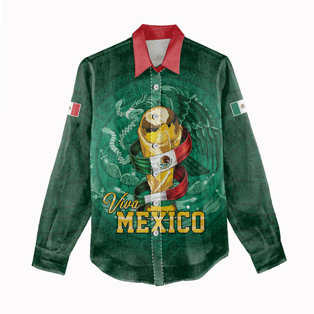 Custom Mexican Soccer 2026 Women Casual Shirt Viva Mexico