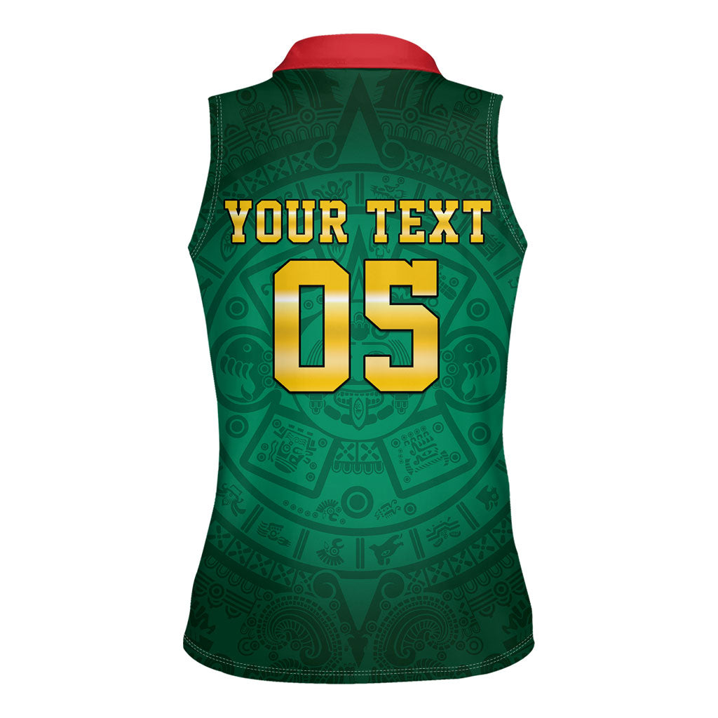 Custom Mexican Soccer 2026 Women Sleeveless Polo Shirt Viva Mexico