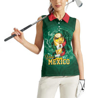 Custom Mexican Soccer 2026 Women Sleeveless Polo Shirt Viva Mexico