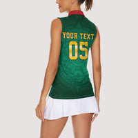 Custom Mexican Soccer 2026 Women Sleeveless Polo Shirt Viva Mexico