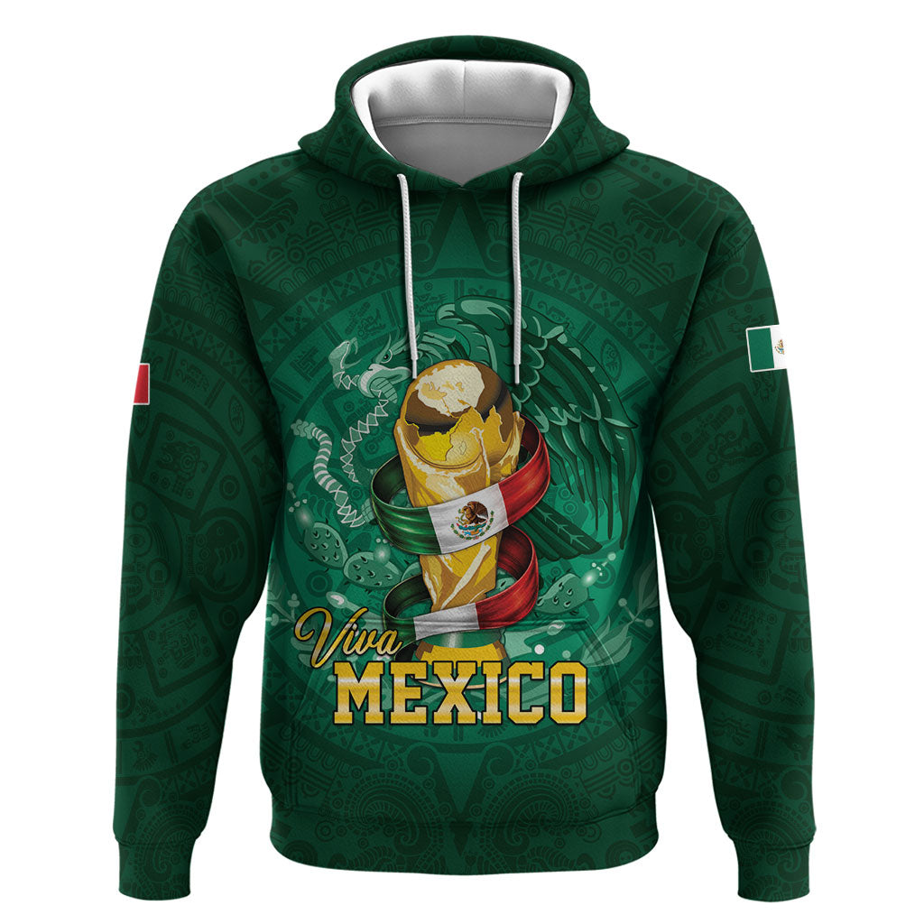 Custom Mexican Soccer 2026 Zip Hoodie Viva Mexico
