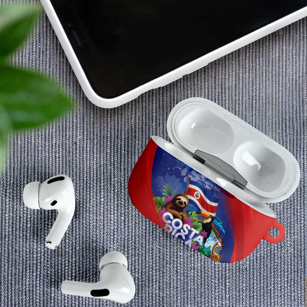 Costa Rica Independence Day AirPods Case 204 Years Of Freedom - Wonder Print Shop