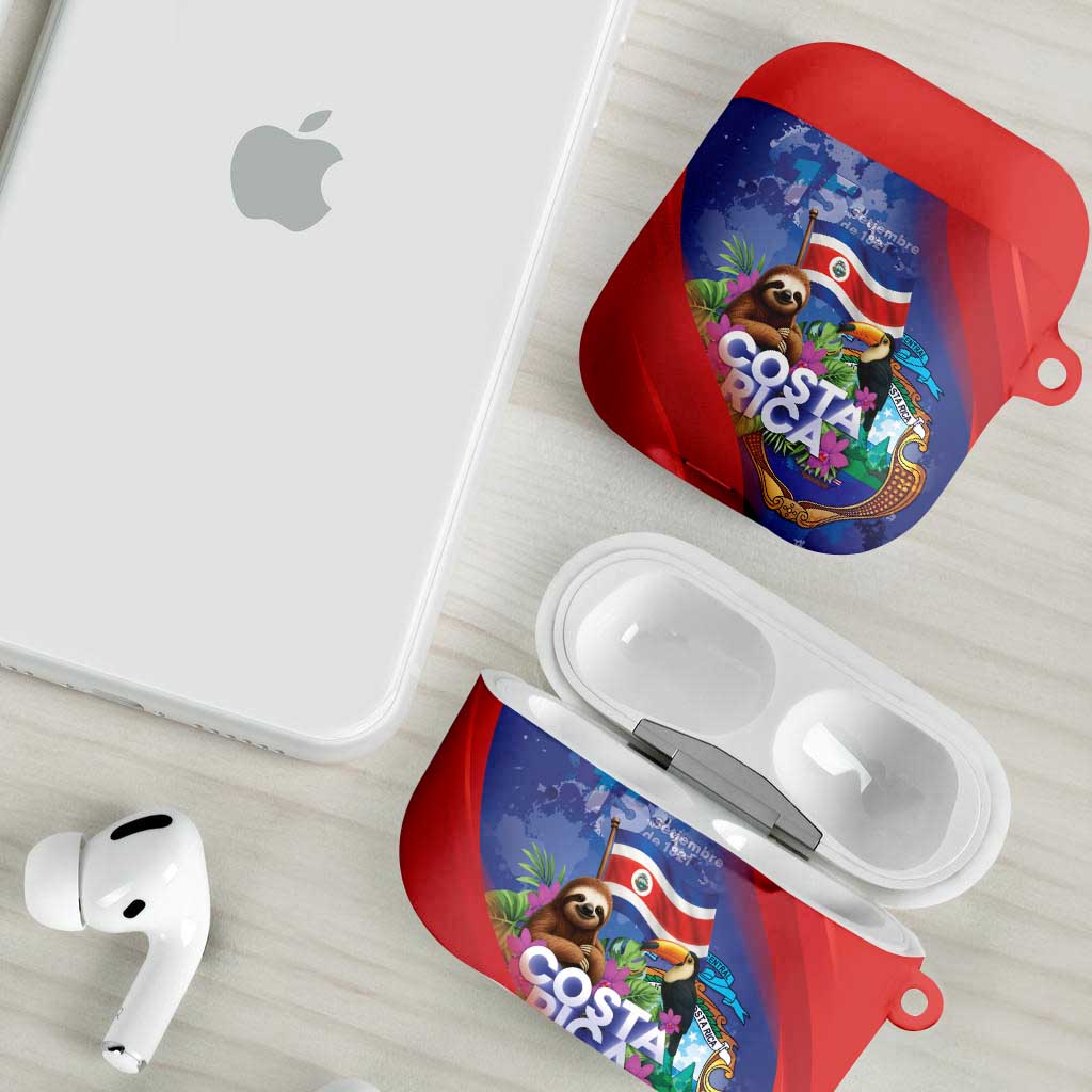 Costa Rica Independence Day AirPods Case 204 Years Of Freedom - Wonder Print Shop