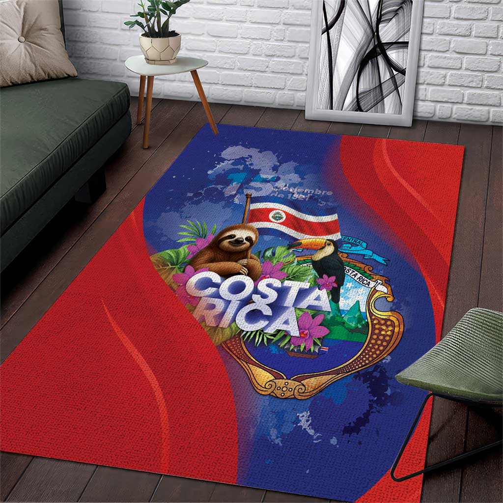 Costa Rica Independence Day Area Rug 204 Years Of Freedom - Wonder Print Shop