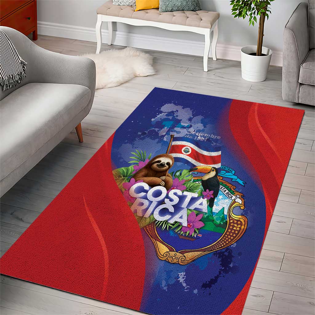 Costa Rica Independence Day Area Rug 204 Years Of Freedom - Wonder Print Shop