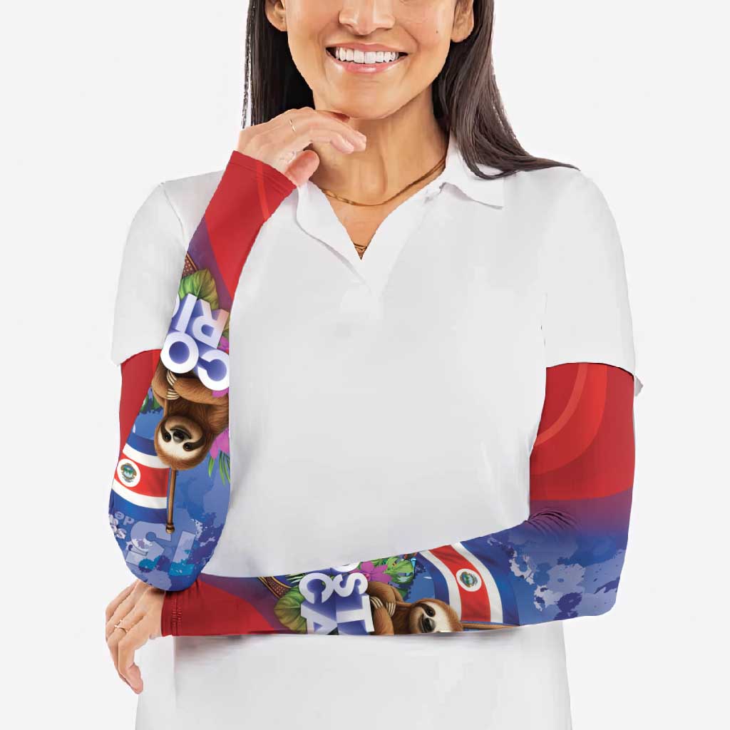 Costa Rica Independence Day Arm Sleeves 204 Years Of Freedom - Wonder Print Shop