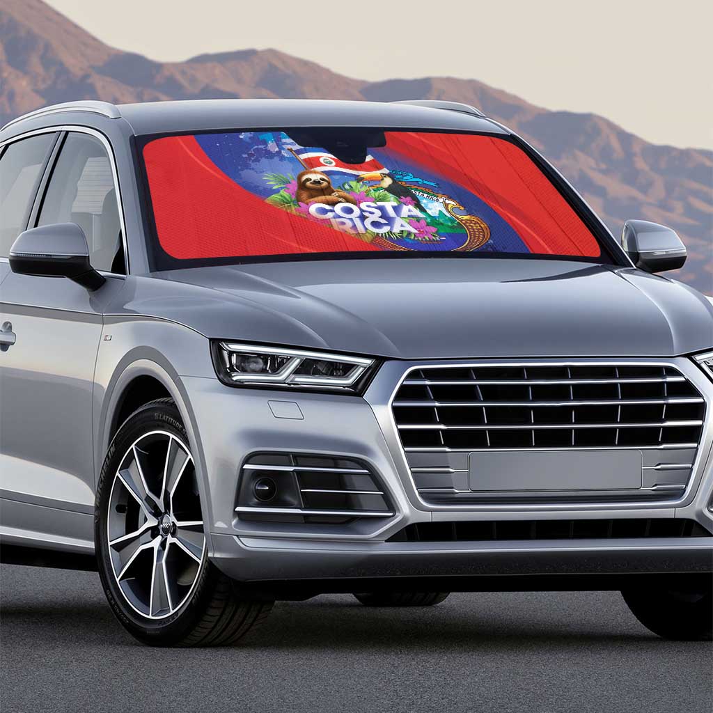 Costa Rica Independence Day Auto Sun Shade 204 Years Of Freedom - Wonder Print Shop