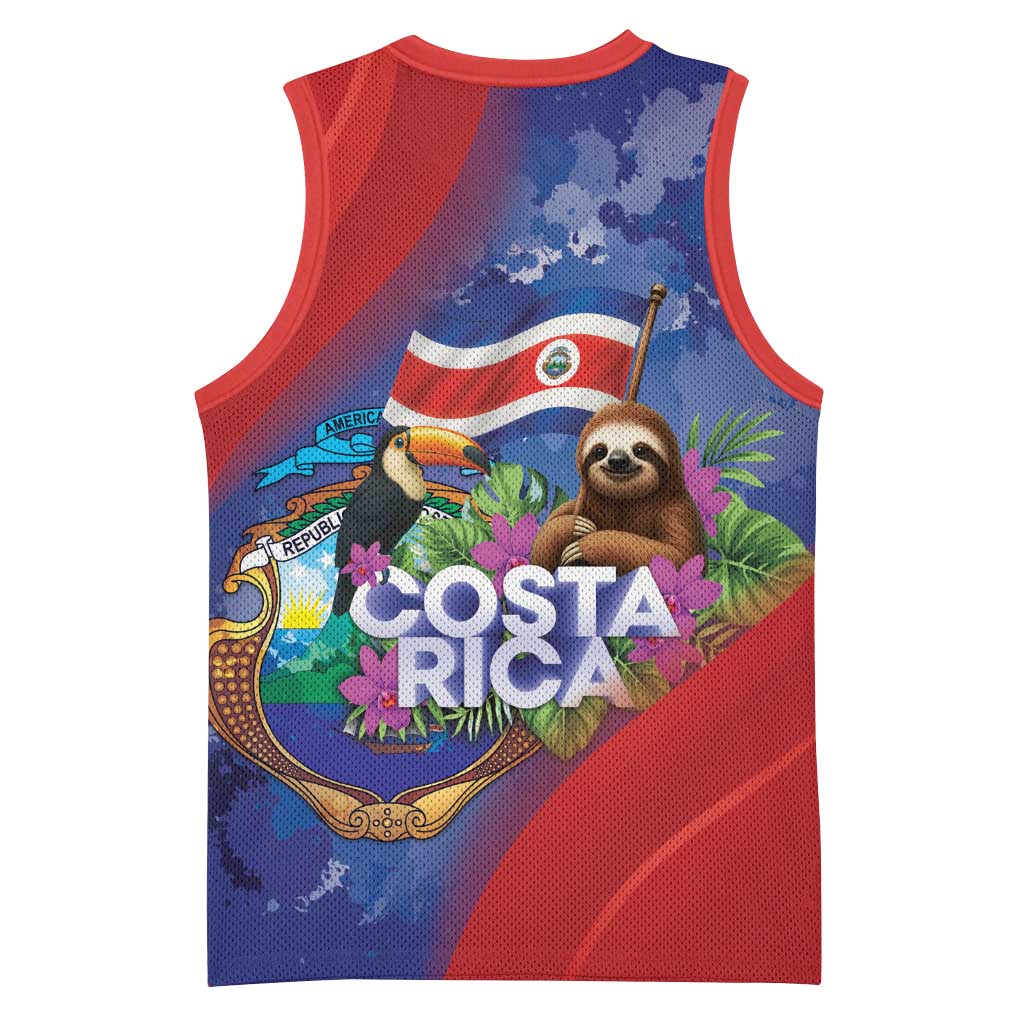 Costa Rica Independence Day Basketball Jersey 204 Years Of Freedom - Wonder Print Shop