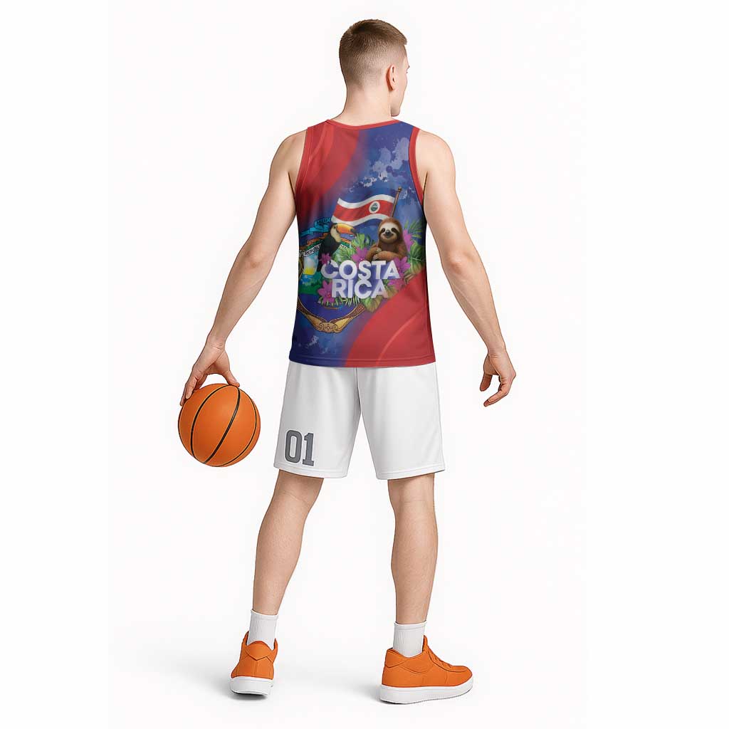 Costa Rica Independence Day Basketball Jersey 204 Years Of Freedom - Wonder Print Shop