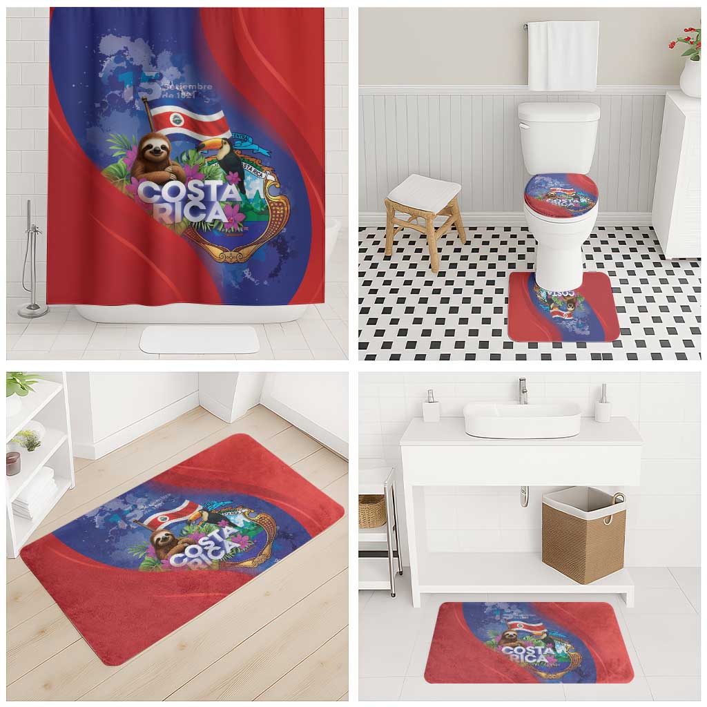 Costa Rica Independence Day Bathroom Set 204 Years Of Freedom - Wonder Print Shop