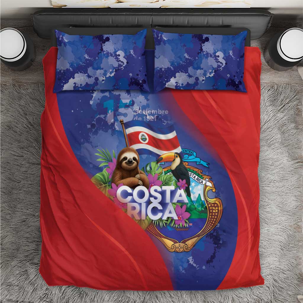 Costa Rica Independence Day Bedding Set 204 Years Of Freedom - Wonder Print Shop