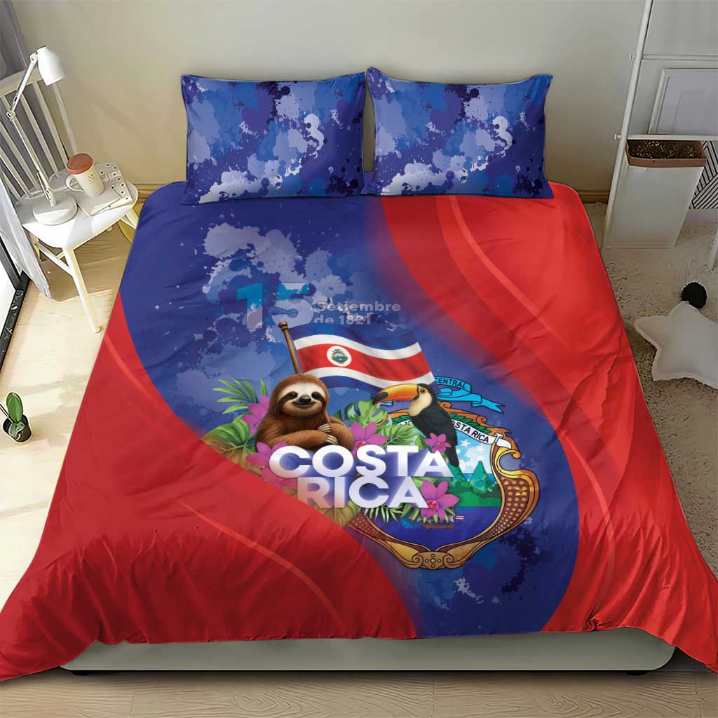 Costa Rica Independence Day Bedding Set 204 Years Of Freedom - Wonder Print Shop