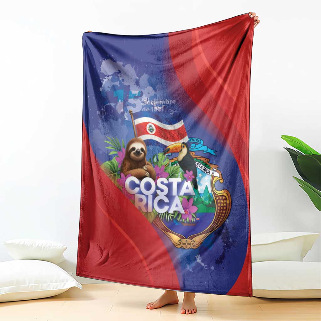 Costa Rica Independence Day Blanket 204 Years Of Freedom - Wonder Print Shop